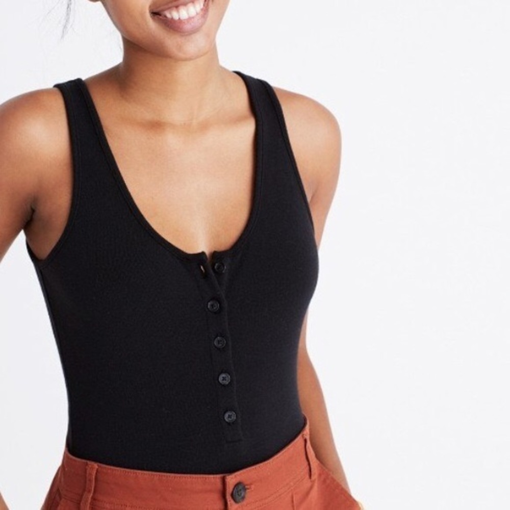 Madewell Black tank bodysuit